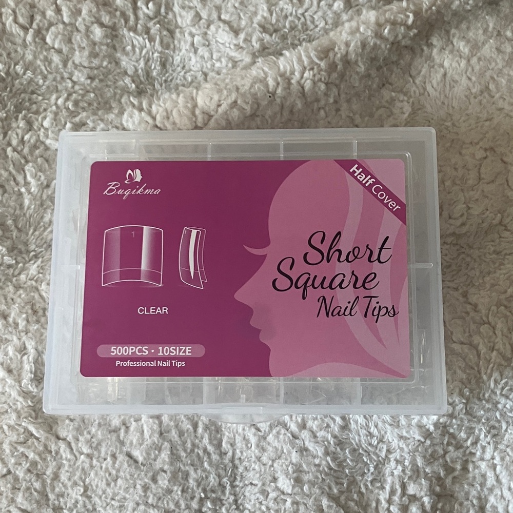 Baykha Short Square Nail Tips - Clear